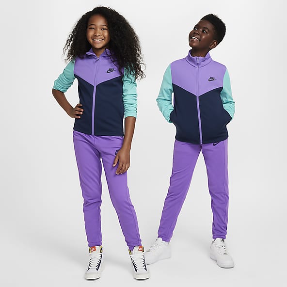 Boys Nike Purple Tracksuit Bottoms. Nike